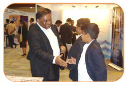 MYM Group Chairman Mr. M Y. Maharshi at WebERP4 Booth, IndiaSoft 2012