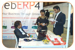 Delegates at WebERP4 Booth, IndiaSoft 2012